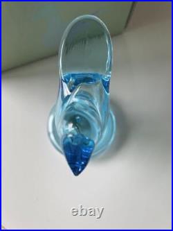 Iittala Cioppo Glass Sky Blue × Turquoise Interior Ornament Scope Legged