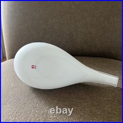 Iittala Frosted Glass Bird Swan Signed Designer Oiva Toikka, Nuutajarvi, Finland Iittala Frosted Glass Bird Swan Signed Designer Oiva Toikka, Nuutajarvi, Finland