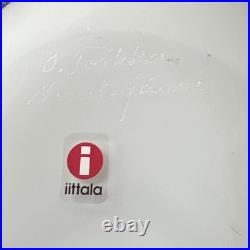 Iittala Frosted Glass Bird Swan Signed Designer Oiva Toikka, Nuutajarvi, Finland Iittala Frosted Glass Bird Swan Signed Designer Oiva Toikka, Nuutajarvi, Finland