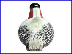 Iittala Glass Bird, Bullfinch, By Oiva Toikka, Signed