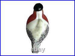 Iittala Glass Bird, Bullfinch, By Oiva Toikka, Signed