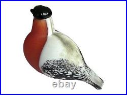 Iittala Glass Bird, Bullfinch, By Oiva Toikka, Signed