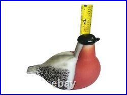 Iittala Glass Bird, Bullfinch, By Oiva Toikka, Signed