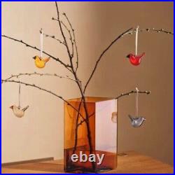 Iittala Glass Bird Ornament 4 Color Set