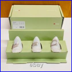 Iittala Glass Bird Ornament White 3 Set Oiva Toikka