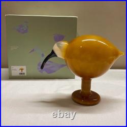 Iittala Ibis Yellow Birds 8.1× 6.5inches by Oiva Toikka With Box From Japan