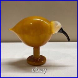 Iittala Ibis Yellow Birds 8.1× 6.5inches by Oiva Toikka With Box From Japan