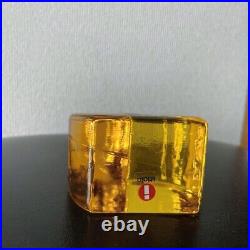 Iittala Mina Perhonen Glass Bird Figurine 2020 Gray Lemon Seville Orange Set