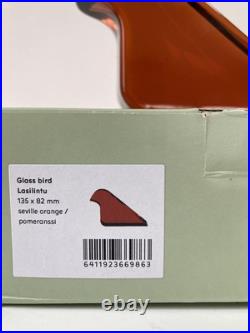 Iittala Minapelhonen Glass Bird Seville Orange Ornament Interior