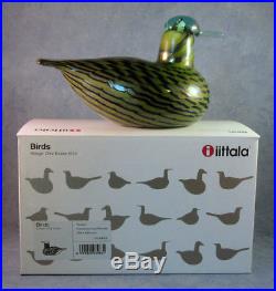 Iittala OIVA TOIKKA, Art Glass Bird, Common Teal, Female, New In Box