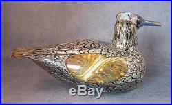 Iittala OIVA TOIKKA, Art Glass Bird, Female Duck, Excellent Condition