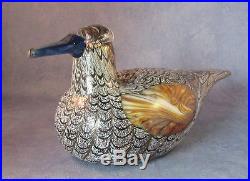 Iittala OIVA TOIKKA, Art Glass Bird, Female Duck, Excellent Condition