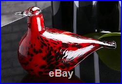 Iittala OIVA TOIKKA Art Glass Bird, Red Dalma, Special Edition, New In Box