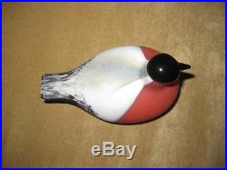 Iittala OIVA TOIKKA Art Glass Bird red Bullfinch