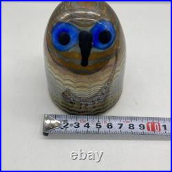 Iittala Oiva Toikka Art Glass Bird Owl Figurine Finland Handcrafted No Box Used Iittala Oiva Toikka Art Glass Bird Owl Figurine Finland Handcrafted No Box Used