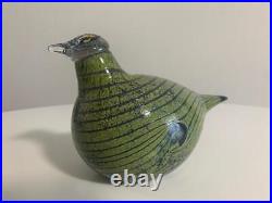 Iittala Oiva Toikka Bird Green Nuutajarvi 1980s Vintage Glass Figurine Signed Iittala Oiva Toikka Bird Green Nuutajarvi 1980s Vintage Glass Figurine Signed