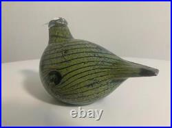 Iittala Oiva Toikka Bird Green Nuutajarvi 1980s Vintage Glass Figurine Signed Iittala Oiva Toikka Bird Green Nuutajarvi 1980s Vintage Glass Figurine Signed