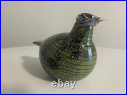Iittala Oiva Toikka Bird Green Nuutajarvi 1980s Vintage Glass Figurine Signed Iittala Oiva Toikka Bird Green Nuutajarvi 1980s Vintage Glass Figurine Signed