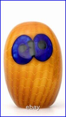 Iittala Oiva Toikka / Bird Northern Owl Yellow Figurine Glass Art Scope ornament