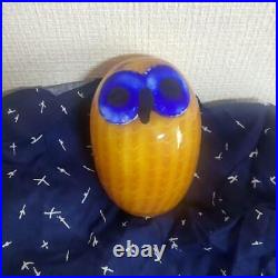 Iittala Oiva Toikka Bird Northern Owl Yellow Figurine Glass Art Scope ornament