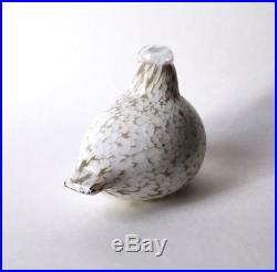 Iittala Oiva Toikka Blown Glass Bird Figurine Gray Willow Grouse Sculpture AS IS