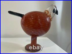 Iittala Oiva Toikka CMOG Orange Baby Eagle Glass Bird One of a Kind