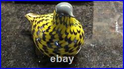 Iittala Oiva Toikka Collection Glass Bird Yellow Grouse