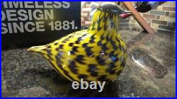 Iittala Oiva Toikka Collection Glass Bird Yellow Grouse