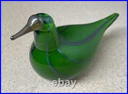 Iittala Oiva Toikka Glass Bird Green Rare Bird