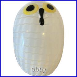 Iittala Oiva Toikka Glass Bird Northern Owl White Scope W63×D64×H87mm