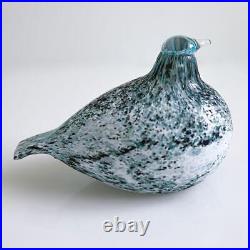 Iittala Oiva Toikka Glass Bird light blue glass art 1990s Good condition