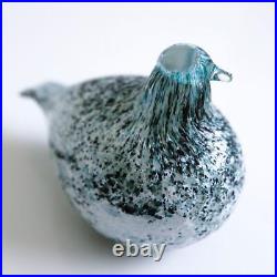 Iittala Oiva Toikka Glass Bird light blue glass art 1990s Good condition