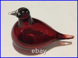 Iittala Oiva Toikka Glass Little Red Tern Signed