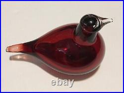 Iittala Oiva Toikka Glass Little Red Tern Signed