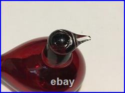 Iittala Oiva Toikka Glass Little Red Tern Signed