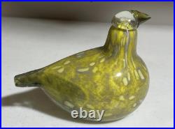 Iittala Oiva Toikka Hand Blowen Glass Pine Grosbeak (Male) Signed