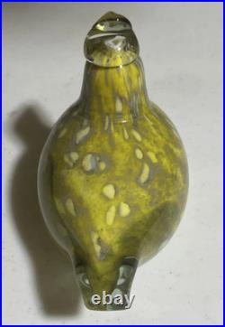 Iittala Oiva Toikka Hand Blowen Glass Pine Grosbeak (Male) Signed