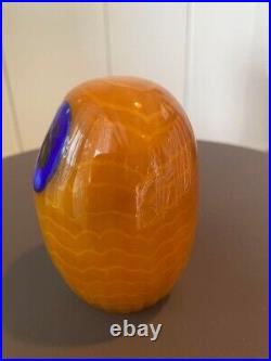 Iittala Oiva Toikka Northern Owl Bird Yellow Glass Figurine Finland Art Scope Jp