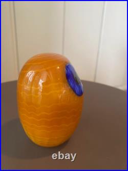 Iittala Oiva Toikka Northern Owl Bird Yellow Glass Figurine Finland Rare Item Iittala Oiva Toikka Northern Owl Bird Yellow Glass Figurine Finland Rare Item