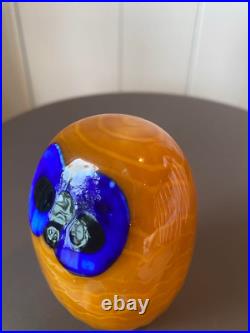 Iittala Oiva Toikka Northern Owl Bird Yellow Glass Figurine Finland Rare Item Iittala Oiva Toikka Northern Owl Bird Yellow Glass Figurine Finland Rare Item