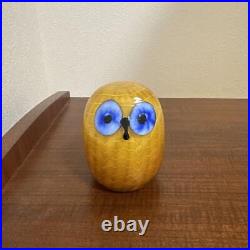 Iittala Oiva Toikka Northern owl yellow Glass Art Finland Scope