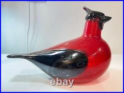 Iittala Oiva Toikka Red Cardinal MOG Glass Bird One of a Kind