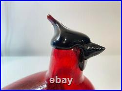 Iittala Oiva Toikka Red Cardinal MOG Glass Bird One of a Kind