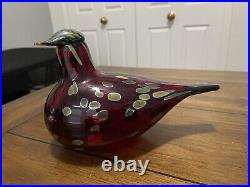 Iittala Oiva Toikka Ruby Red Bird, Mint With Original Box