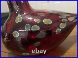 Iittala Oiva Toikka Ruby Red Bird, Mint With Original Box