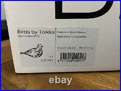 Iittala Oiva Toikka Ruby Red Bird, Mint With Original Box