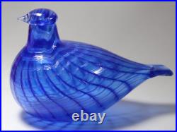 Iittala Oiva Toikka Signed Art Glass Blue Bird