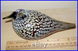 Iittala Oiva Toikka Spotted Crake Gorgeous Glass Bird Signed w Sticker Mint