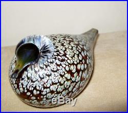 Iittala Oiva Toikka Spotted Crake Gorgeous Glass Bird Signed w Sticker Mint
