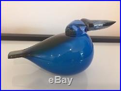 Iittala Oiva Toikka Turquoise Kingfisher Glass Bird